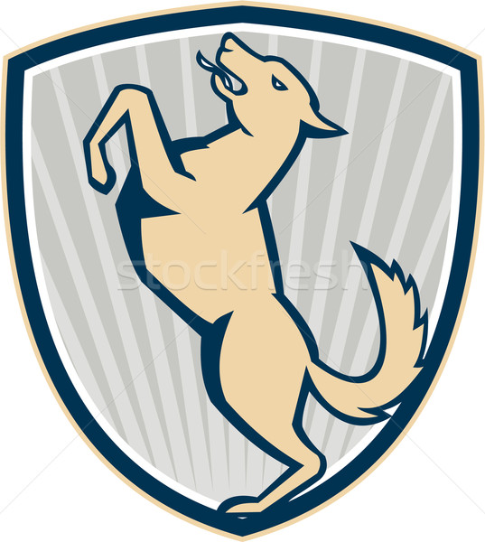 Prancing Dog Side Shield  Stock photo © patrimonio