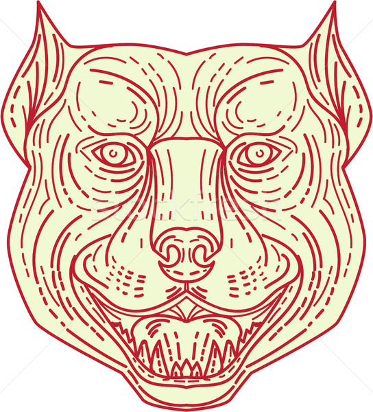 的 狗 頭 線 風格 插圖 商業照片 © patrimonio