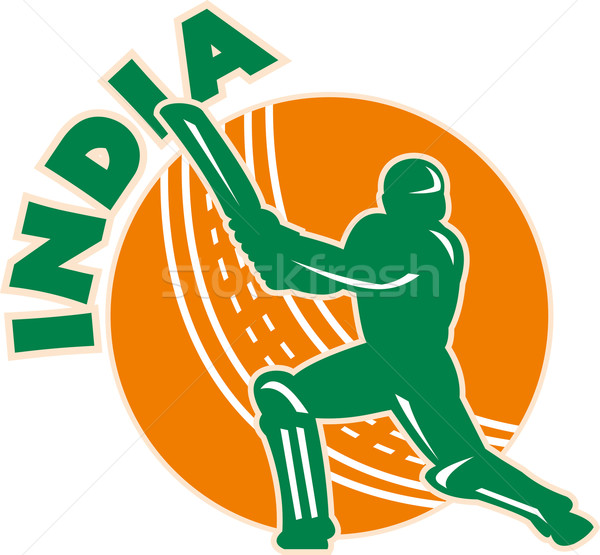 cricket sports batsman batting India Stock photo © patrimonio