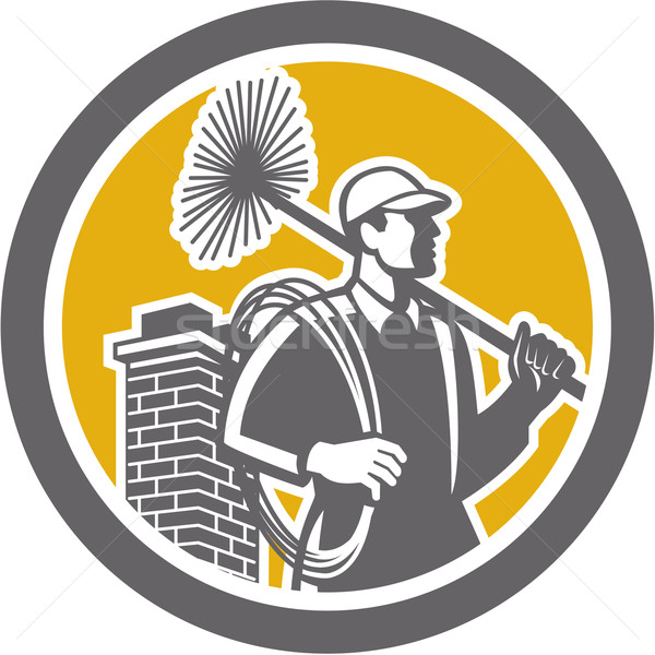 Chimney Sweeper Worker Retro  Stock photo © patrimonio