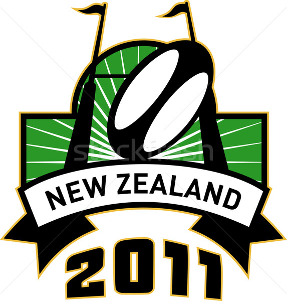 [[stock_photo]]: Rugby · objectif · post · balle · Nouvelle-Zélande · 2011