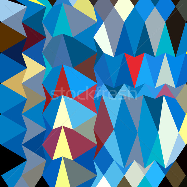 Kék zafír absztrakt alacsony poligon stílus Stock fotó © patrimonio