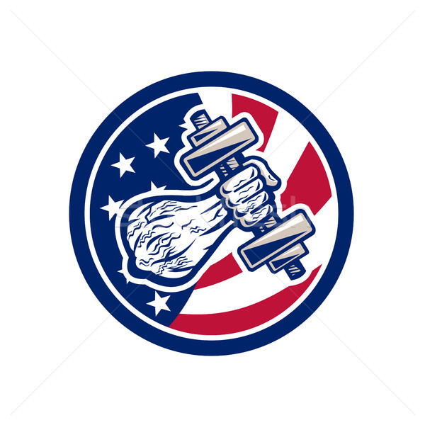 American Personal Trainer USA Flag Icon Stock photo © patrimonio