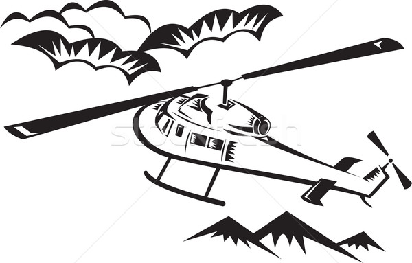 helicopter chopper flying  Stock photo © patrimonio
