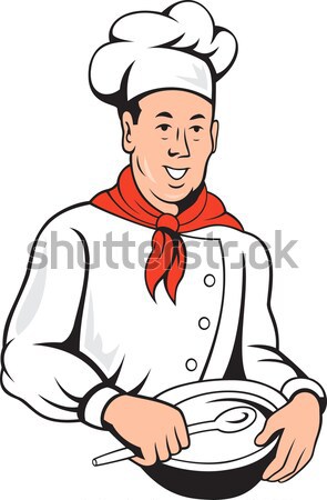 chef cook baker arms crossed cartoon Stock photo © patrimonio