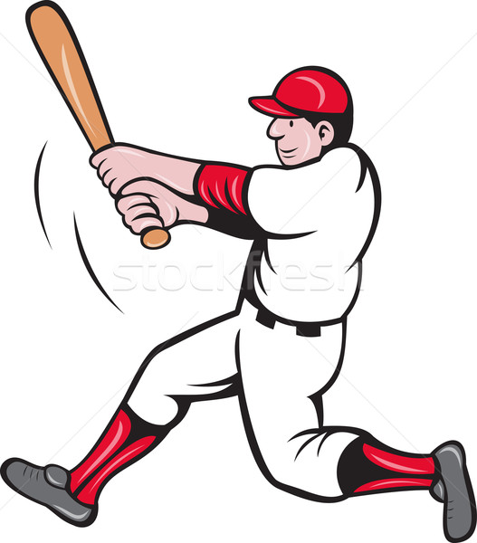 baseball player batting cartoon style Stock photo © patrimonio