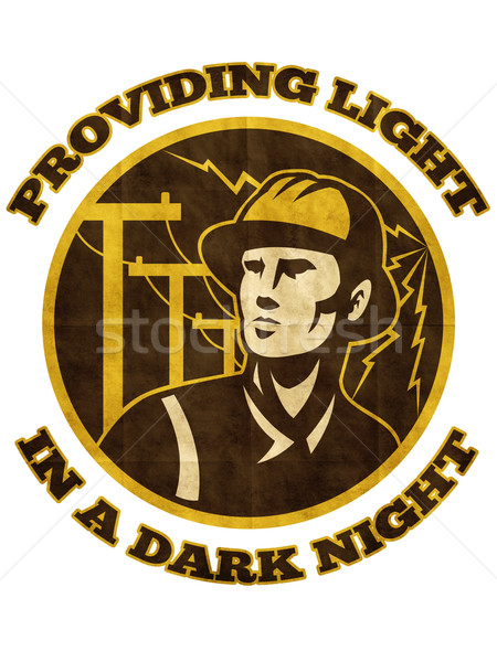 power lineman electrician repairman pole Stock photo © patrimonio