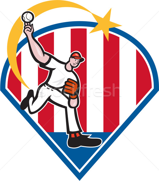 アメリカン 野球 星 実例 野球選手 ストックフォト © patrimonio