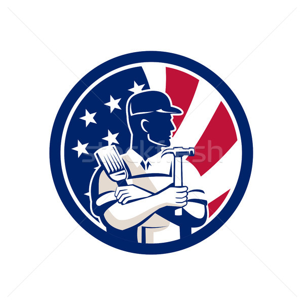 American DIY Expert USA Flag Icon Stock photo © patrimonio