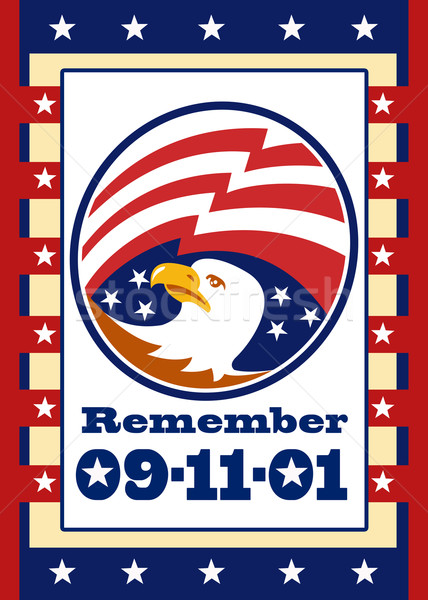 Amerikan kartal vatansever gün 911 poster Stok fotoğraf © patrimonio