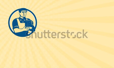 Technician Inspector Worker Clipboard Retro Stock photo © patrimonio