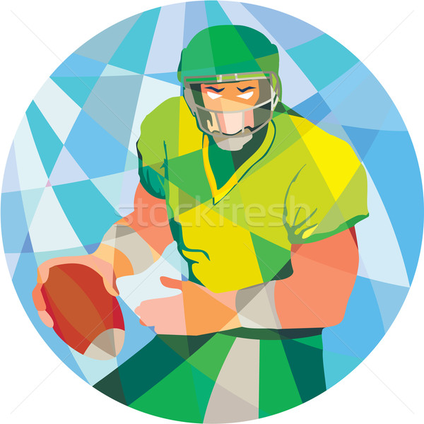 American Football Quarterback Passing Low Polygon Stock photo © patrimonio