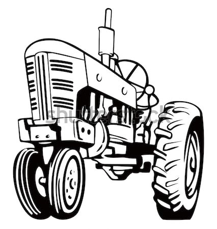 tractor mechanical digger excavator retro Stock photo © patrimonio
