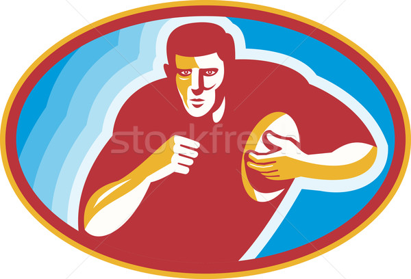 Rugby Player Running With Ball Stock photo © patrimonio