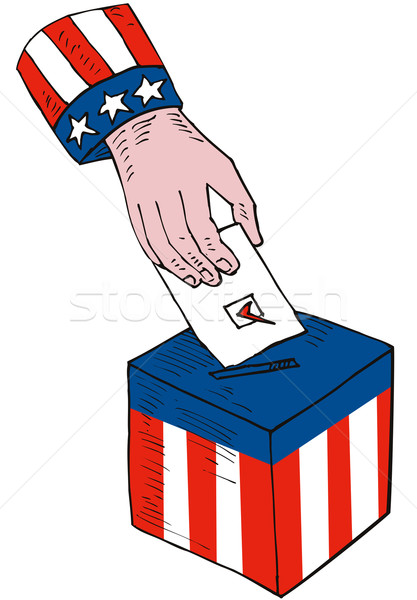 アメリカン 選挙 投票 投票 ボックス レトロな ストックフォト © patrimonio