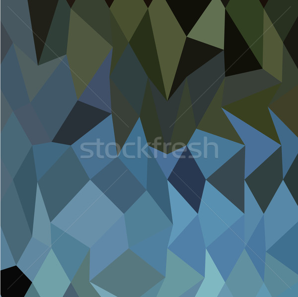 Stock photo: Blue Sapphire Abstract Low Polygon Background