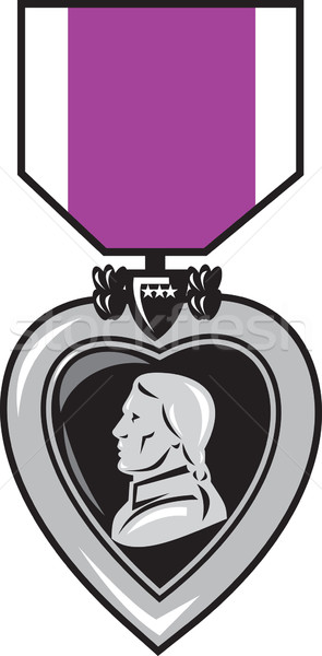 military medal of bravery valor purple heart Stock photo © patrimonio