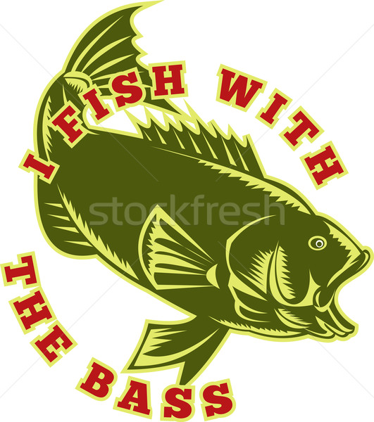largemouth bass fish jumping  Stock photo © patrimonio