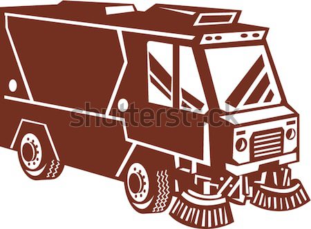 Para cima caminhão verme ver ilustração Foto stock © patrimonio