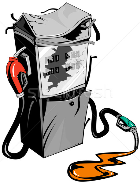 Stock photo: Broken Fuel Pump Station Retro