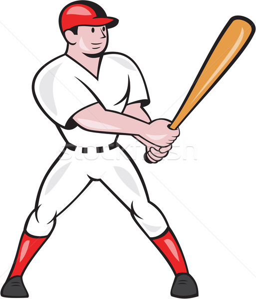 Baseball Hitter Batting Isolated Cartoon Stock photo © patrimonio