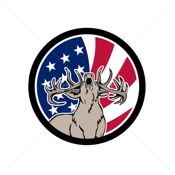 北 アメリカン 鹿 米国 フラグ アイコン ストックフォト © patrimonio