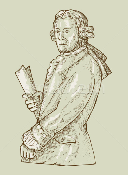 17th century gentleman or aristocrat wearing wig Stock photo © patrimonio