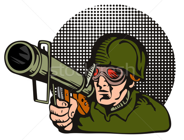 Soldier Aiming Bazooka Stock photo © patrimonio