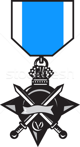 military medal of bravery crossed swords Stock photo © patrimonio