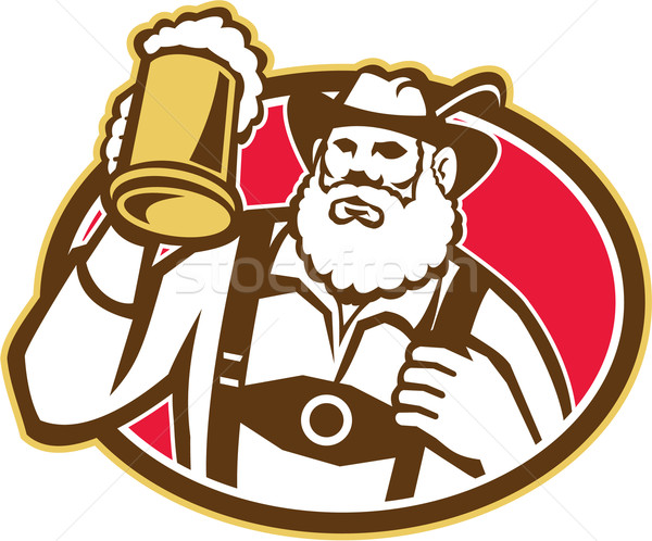 Bavarian Beer Drinker Mug Retro Stock photo © patrimonio