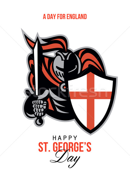 A Day for England Happy St George Greeting Card Stock photo © patrimonio