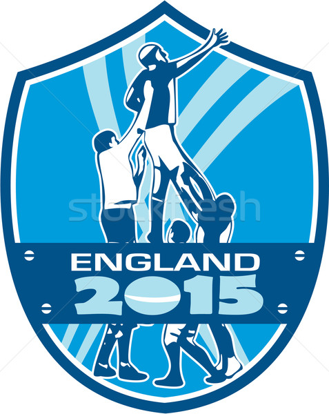 Stock photo: Rugby Lineout England 2015 Shield