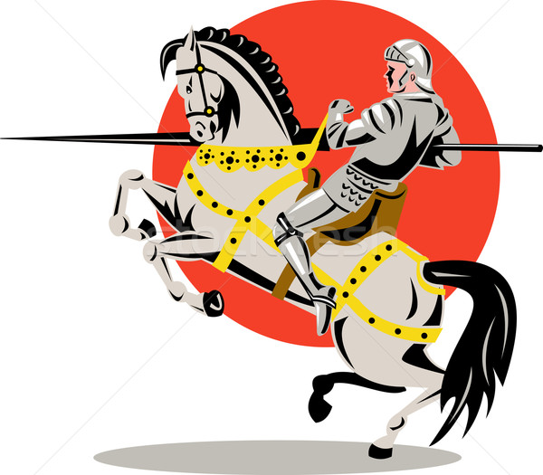 Knight on Horse with Sword Stock photo © patrimonio