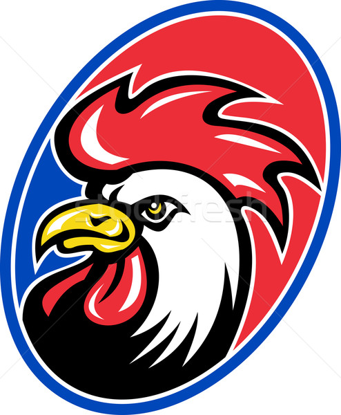 rooster cockerel head facing side Stock photo © patrimonio