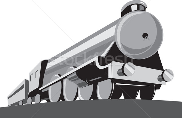 Vapor trem locomotiva retro ilustração Foto stock © patrimonio