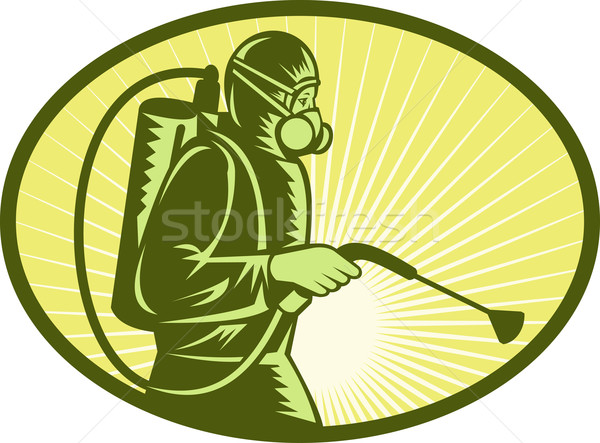 Pest control exterminator worker spraying Stock photo © patrimonio