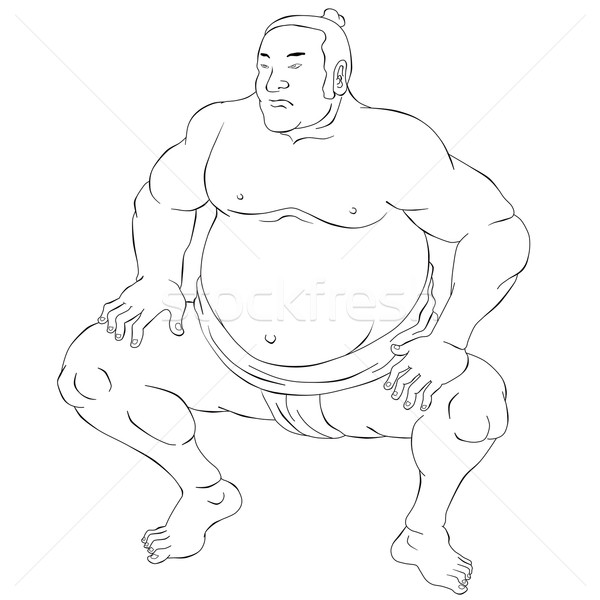 Stock photo: Japanese sumo wrestler