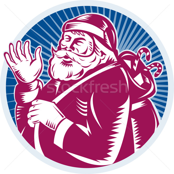 Santa Claus Father Christmas Retro Stock photo © patrimonio