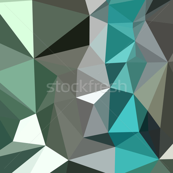 Persian Green Abstract Low Polygon Background Stock photo © patrimonio
