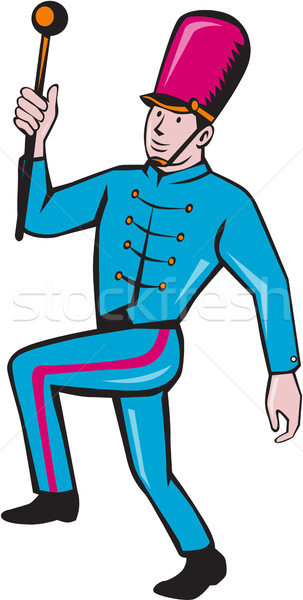 Marching Band Leader Baton Cartoon Stock photo © patrimonio