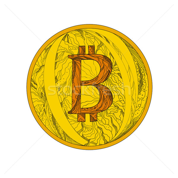 Bitcoin Doodle Art Stock photo © patrimonio