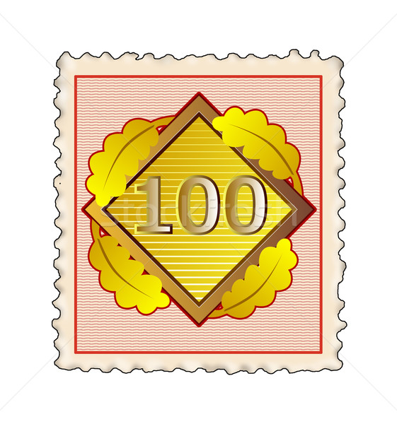Number 100 Diamond Stamp Stock photo © patrimonio