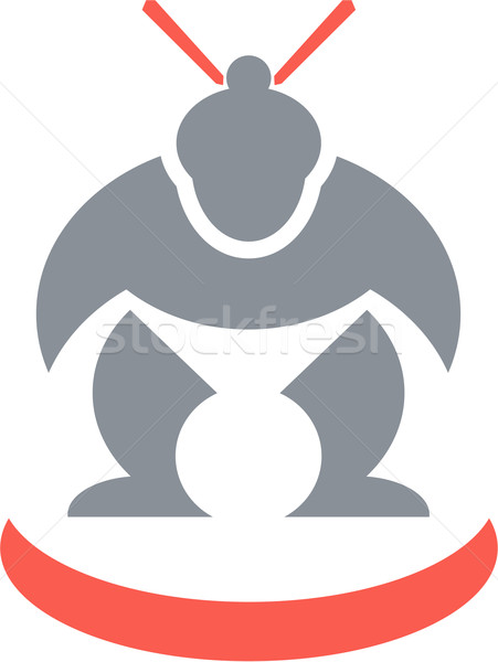 Japanese sumo wrestler fronte illustrazione Foto d'archivio © patrimonio