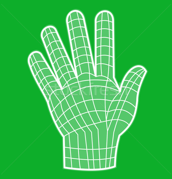 five fingers palm of open hand Stock photo © patrimonio