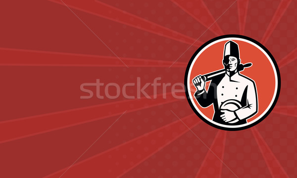 [[stock_photo]]: Cook · chef · Baker · rétro · illustration