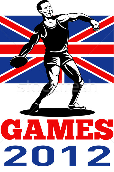 Games 2012 Discus Throw British Flag Stock photo © patrimonio