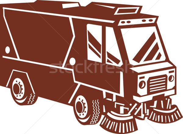street sweeper cleaner truck isolated Stock photo © patrimonio