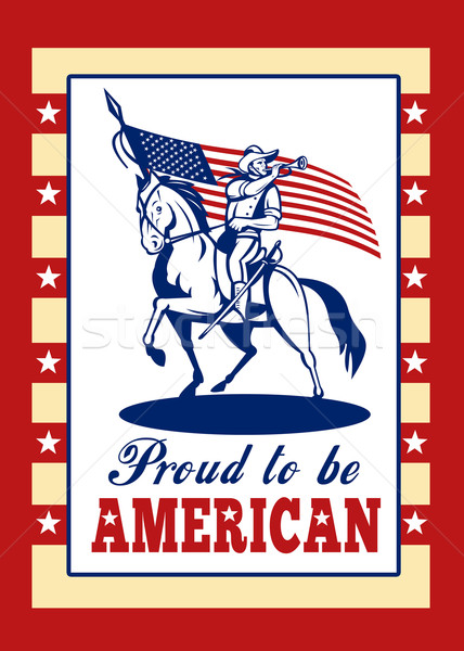Americano patriota giorno poster biglietto d'auguri illustrazione Foto d'archivio © patrimonio