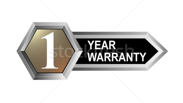 1 Year Warranty Hexagon Seal Stock photo © patrimonio