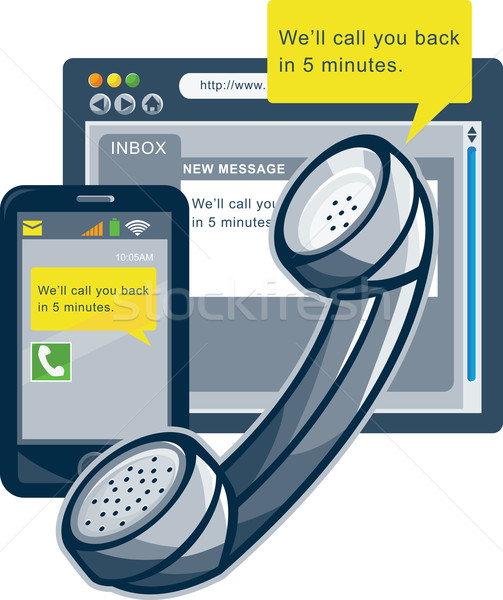 Stock photo: Telephone Smartphone Website Call Back